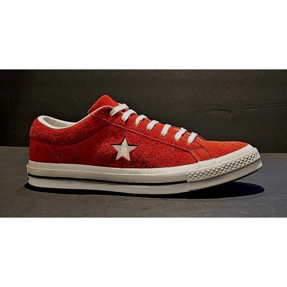 Men's 11.5 Converse One Star Ox Red Suede Low Top Sneakers 158434C - EUC Rare - Picture 7 of 16